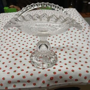Clear Glass Pedestal Bowl